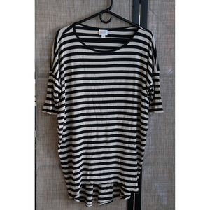 Black and oatmeal ribbed tunic - LulaRoe Irma med